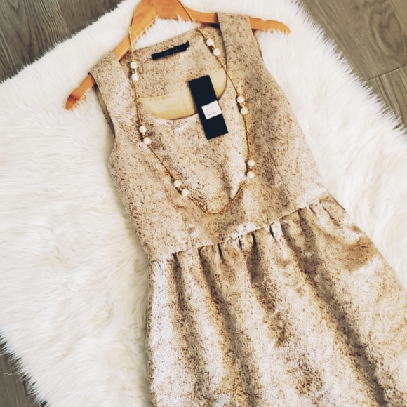 Ark & Co Dresses & Skirts - NWT, Ark & Co., Gold, pleated, metalic, sk…